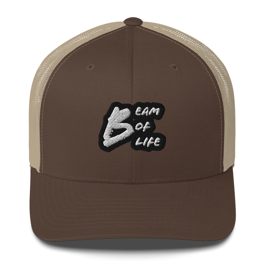 Retro Beam of Life Embroidered Trucker Hat