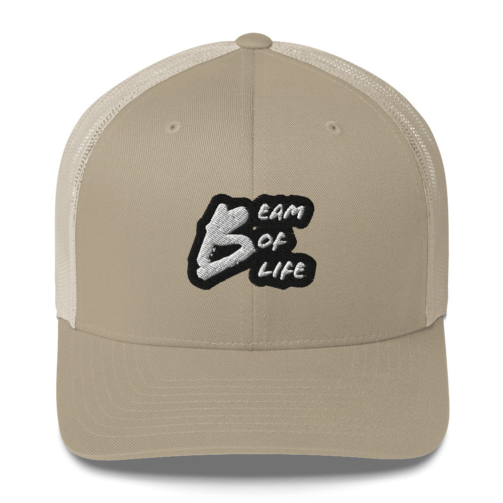 Retro Beam of Life Embroidered Trucker Hat