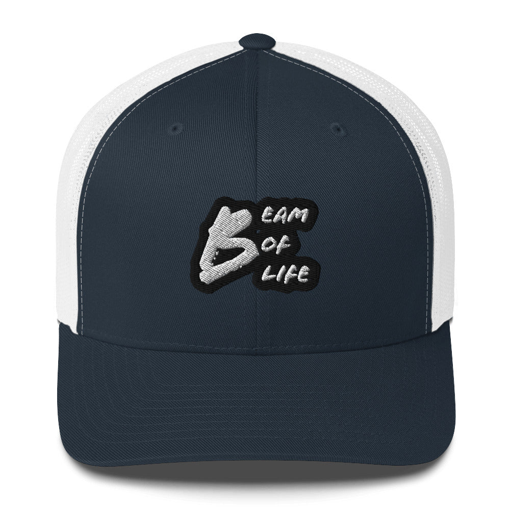 Retro Beam of Life Embroidered Trucker Hat