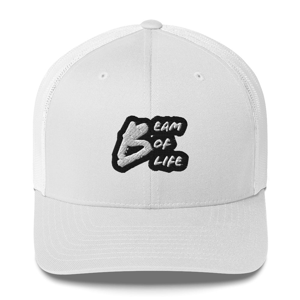 Retro Beam of Life Embroidered Trucker Hat