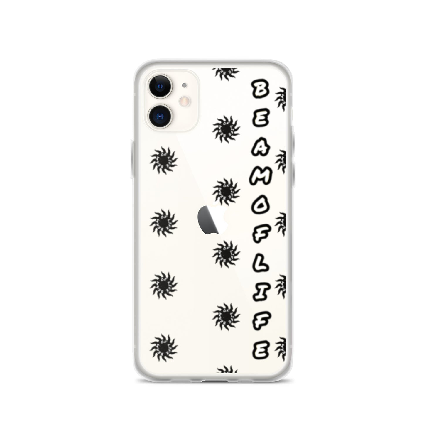 Sunny Days Clear iPhone Case - Black/White Logo