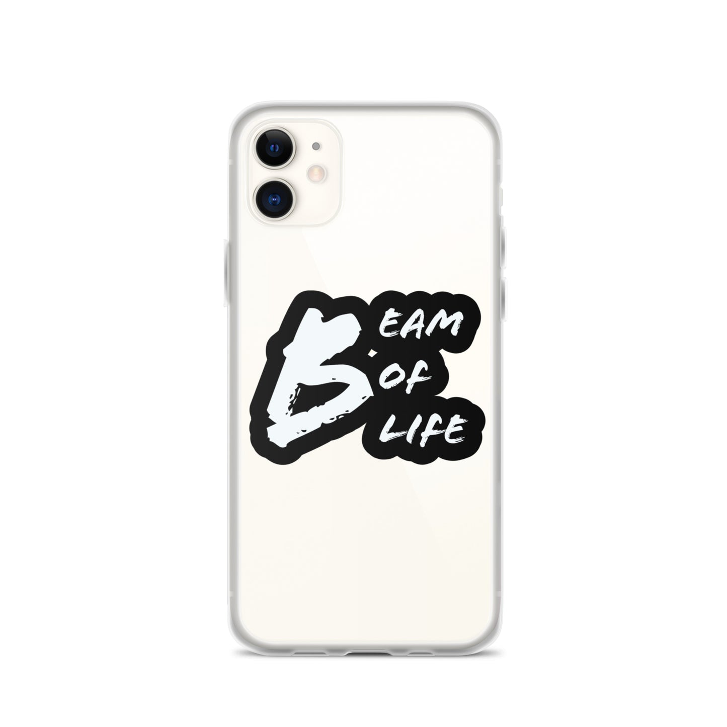 Beam of Life Clear iPhone Case - Black/White Logo