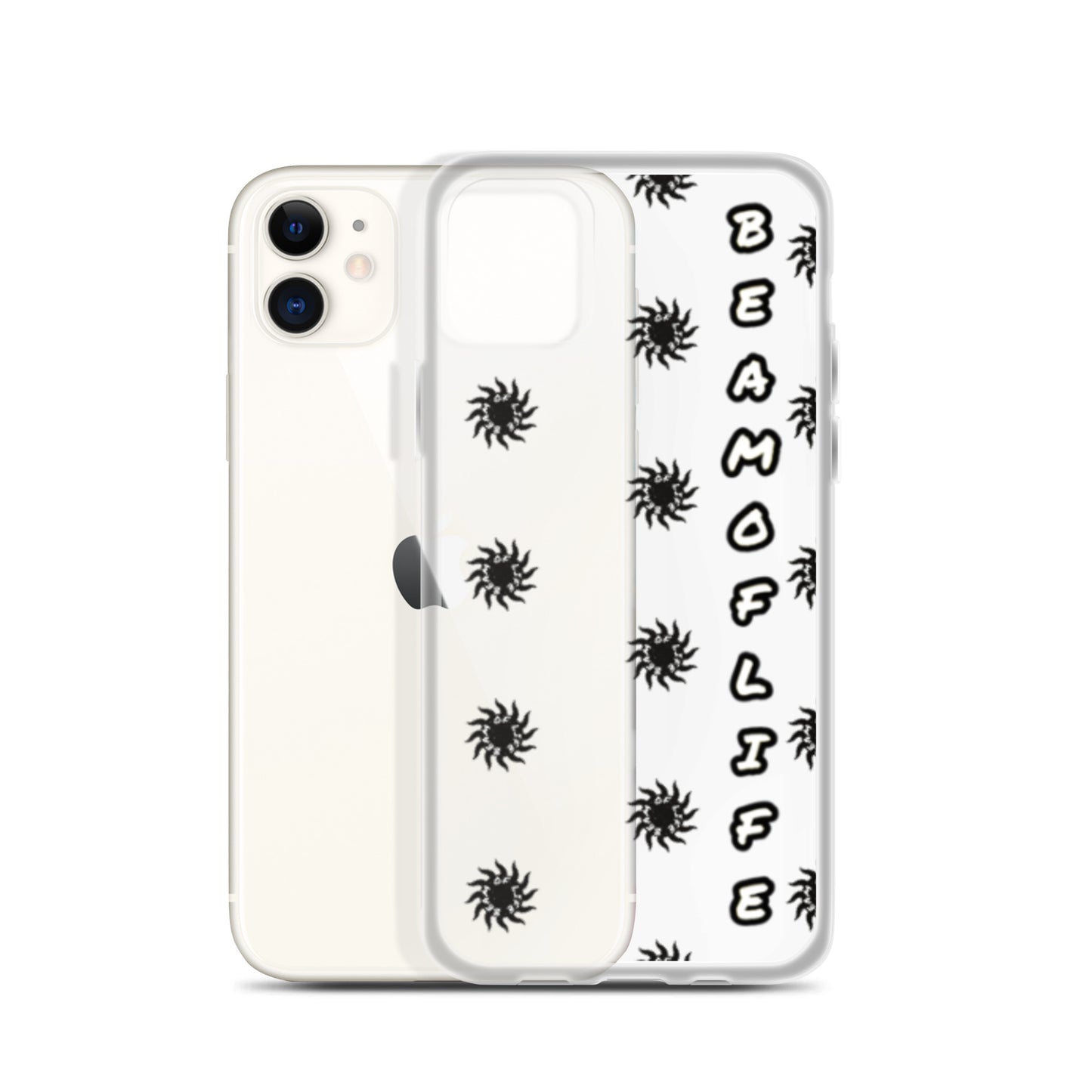 Sunny Days Clear iPhone Case - Black/White Logo