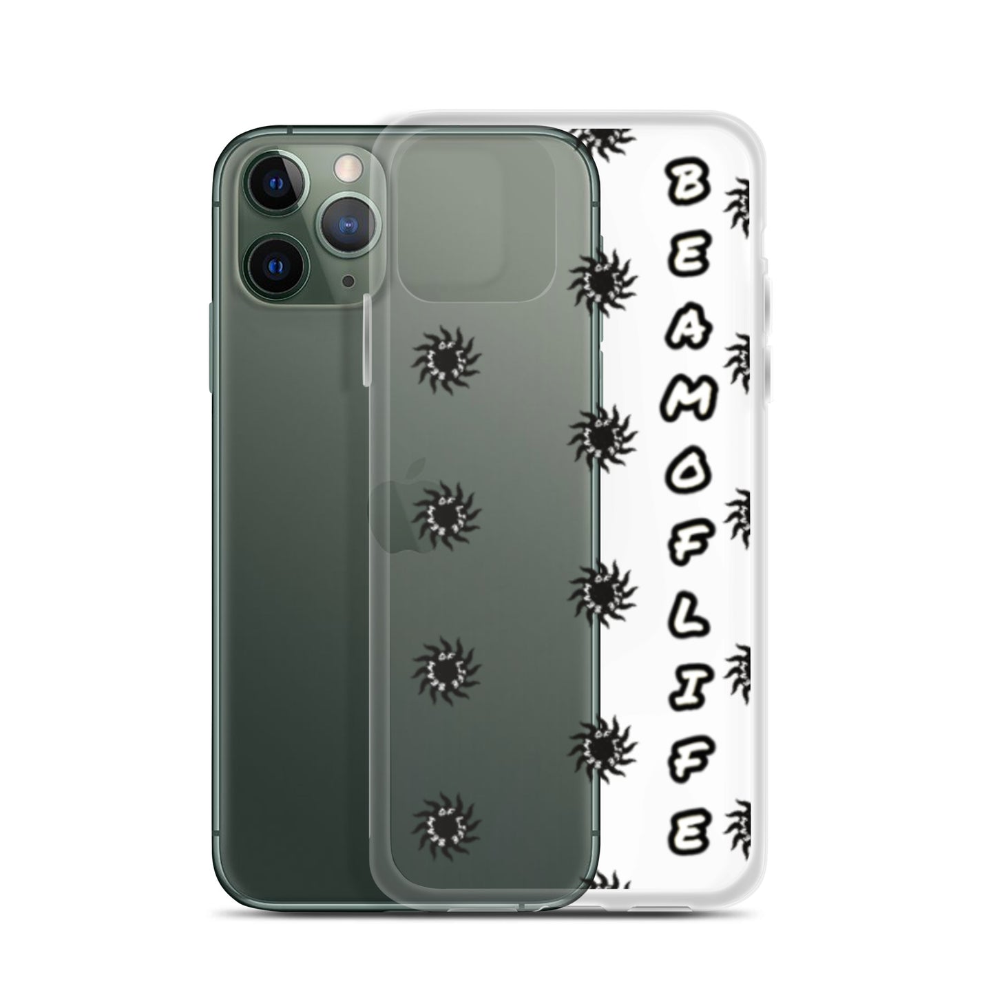 Sunny Days Clear iPhone Case - Black/White Logo