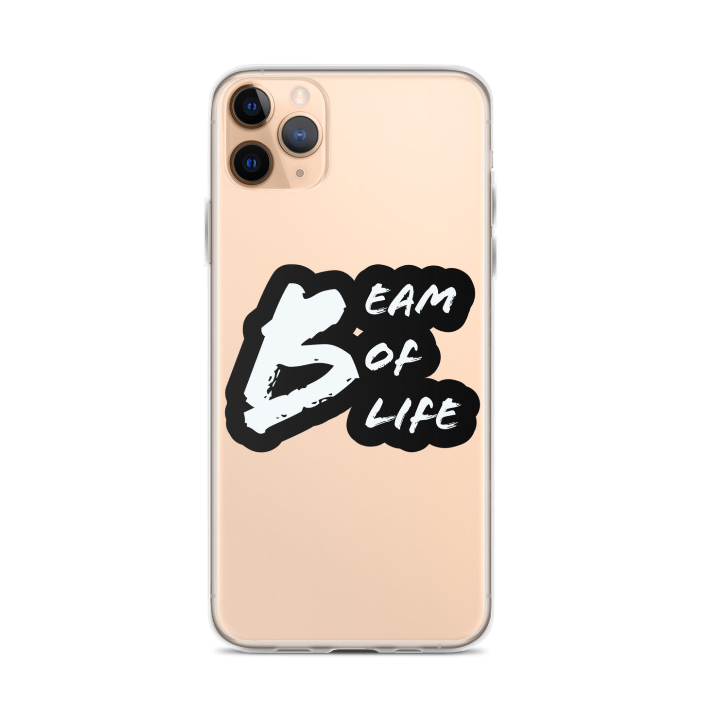 Beam of Life Clear iPhone Case - Black/White Logo