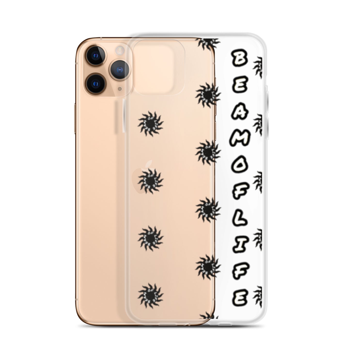 Sunny Days Clear iPhone Case - Black/White Logo