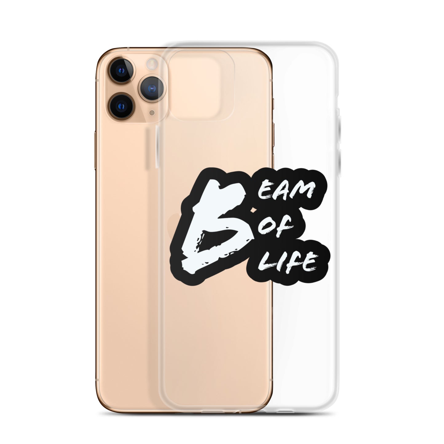 Beam of Life Clear iPhone Case - Black/White Logo