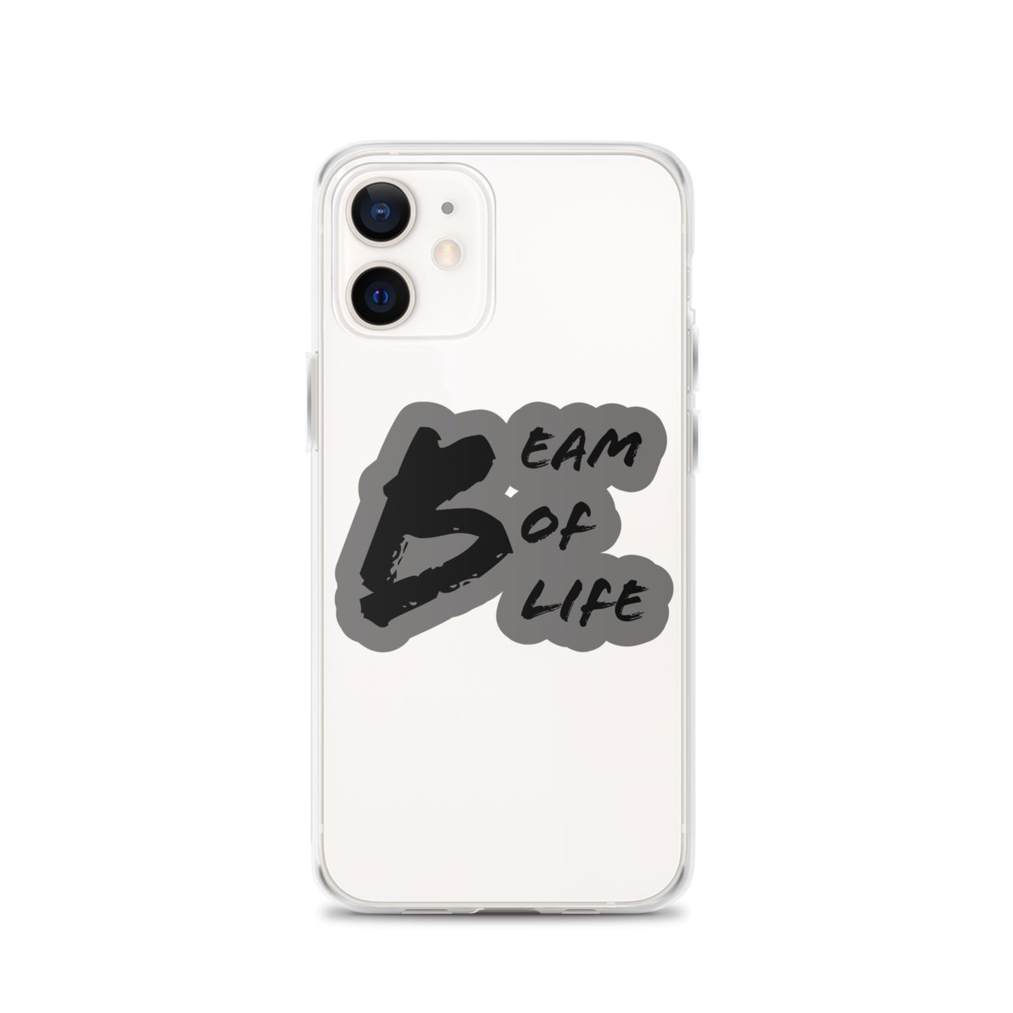 Beam of Life Clear iPhone Case - Grey/Black Logo