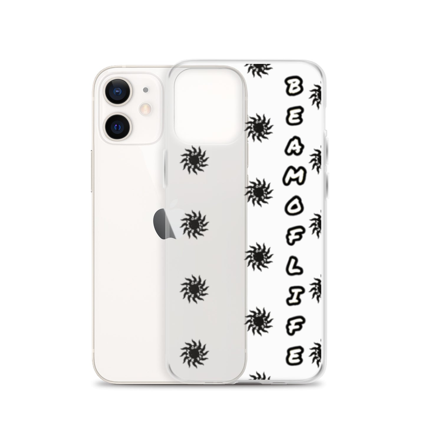 Sunny Days Clear iPhone Case - Black/White Logo