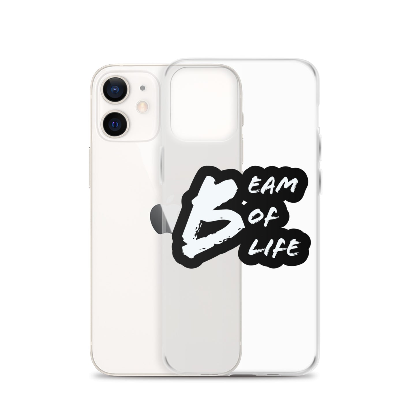 Beam of Life Clear iPhone Case - Black/White Logo