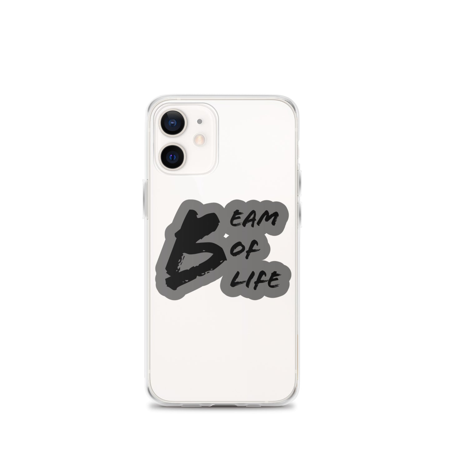 Beam of Life Clear iPhone Case - Grey/Black Logo