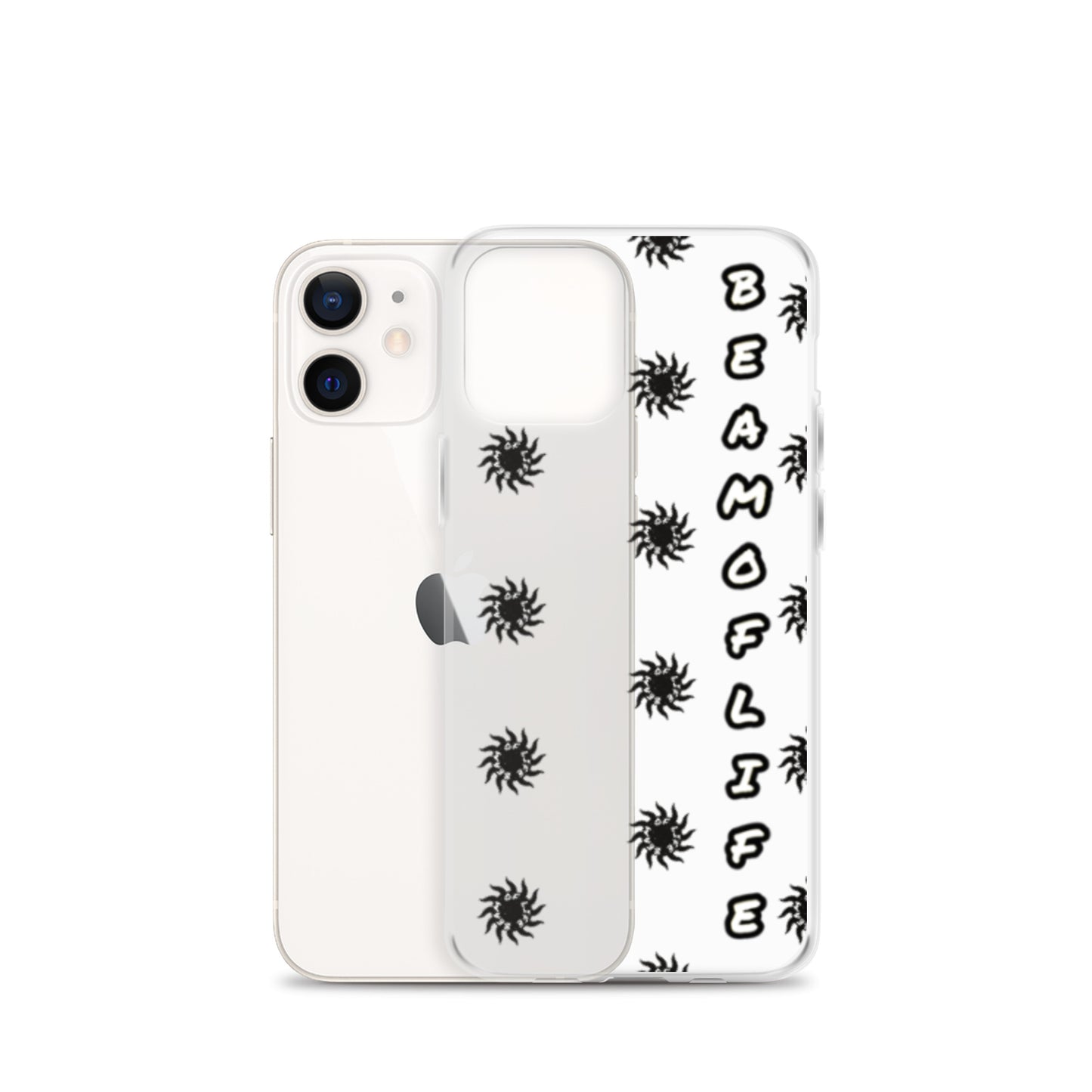 Sunny Days Clear iPhone Case - Black/White Logo