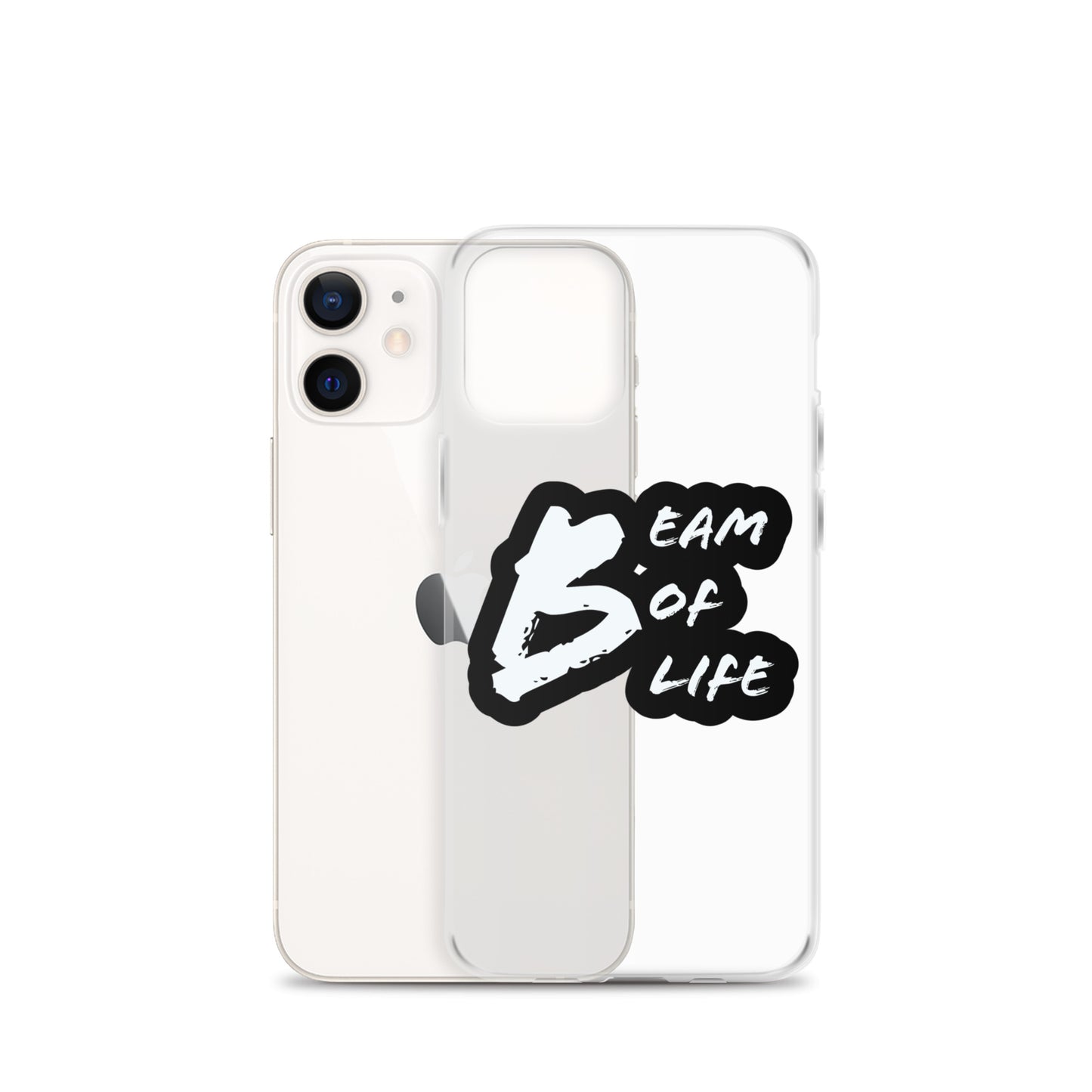 Beam of Life Clear iPhone Case - Black/White Logo