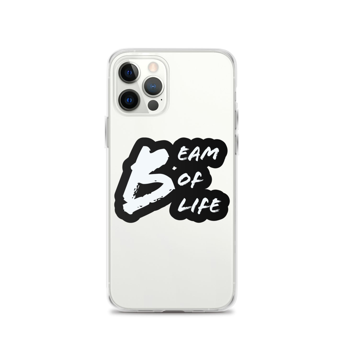 Beam of Life Clear iPhone Case - Black/White Logo