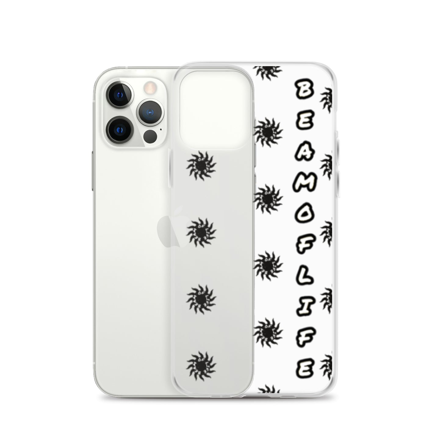 Sunny Days Clear iPhone Case - Black/White Logo