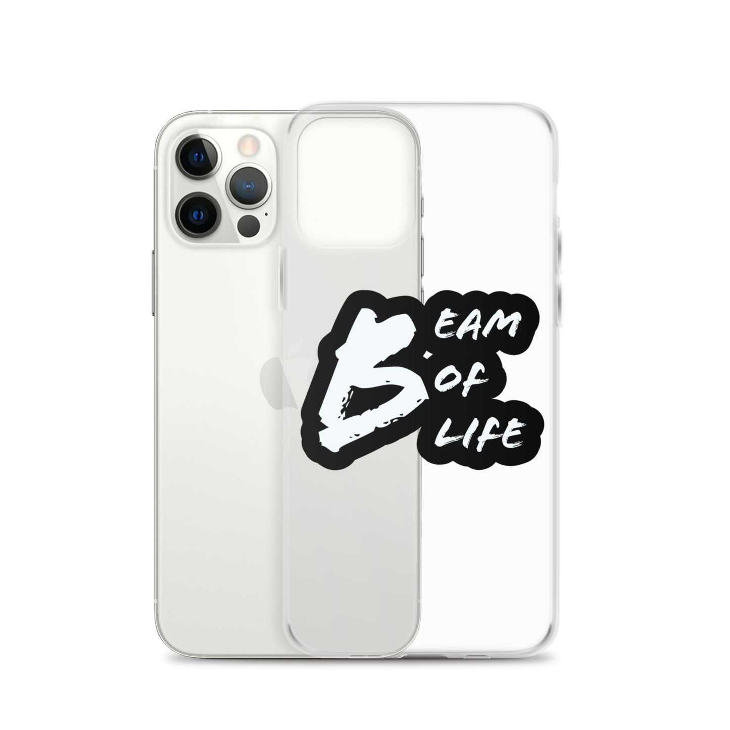 Beam of Life Clear iPhone Case - Black/White Logo