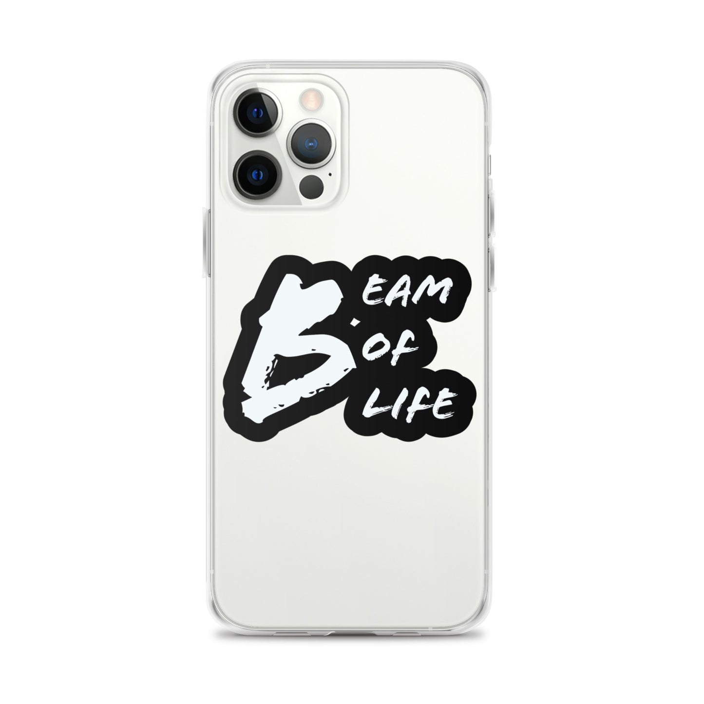 Beam of Life Clear iPhone Case - Black/White Logo