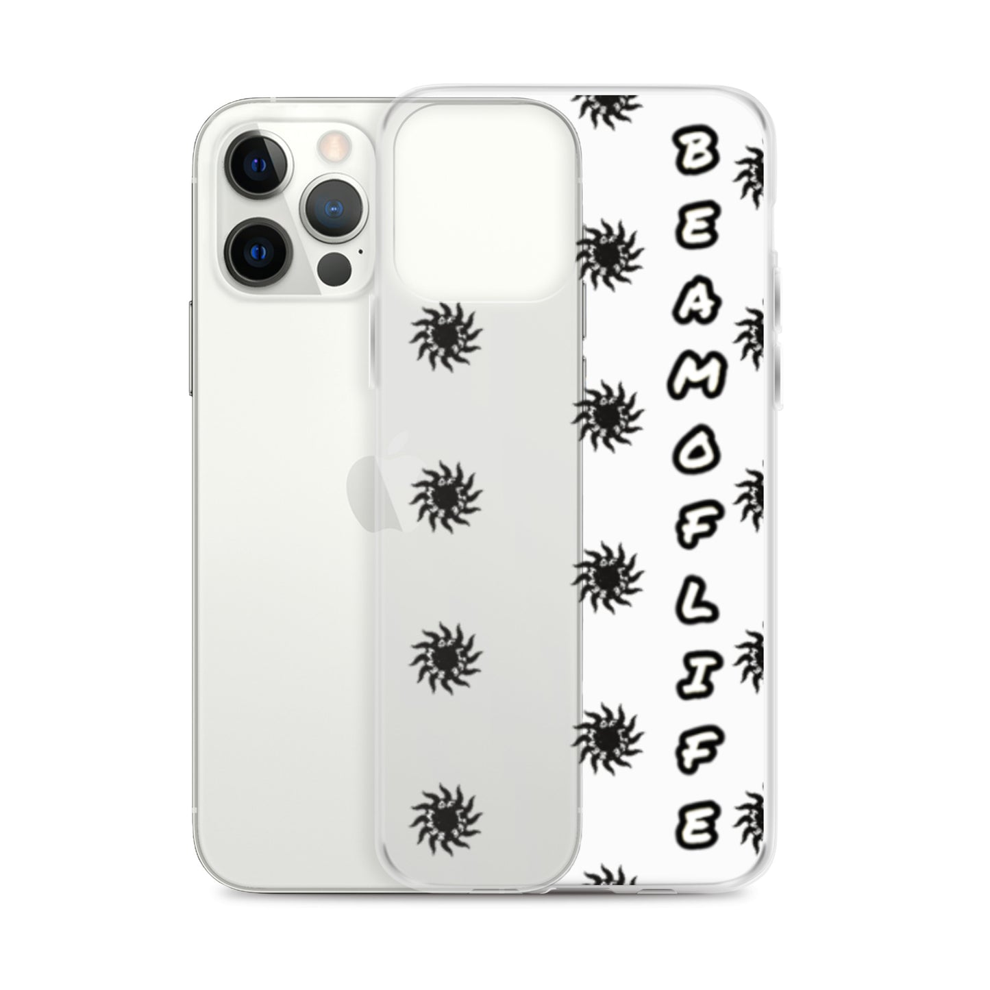 Sunny Days Clear iPhone Case - Black/White Logo