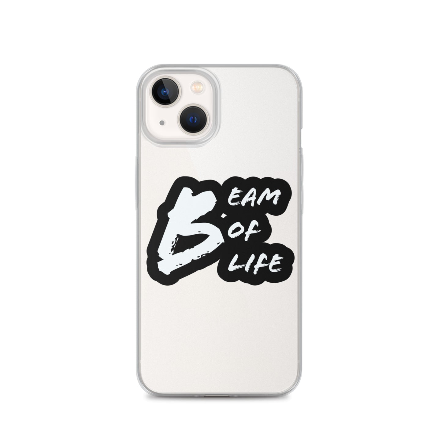 Beam of Life Clear iPhone Case - Black/White Logo