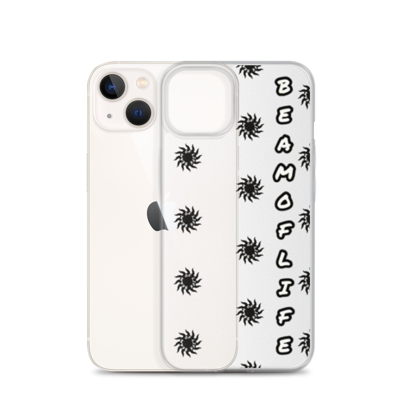 Sunny Days Clear iPhone Case - Black/White Logo