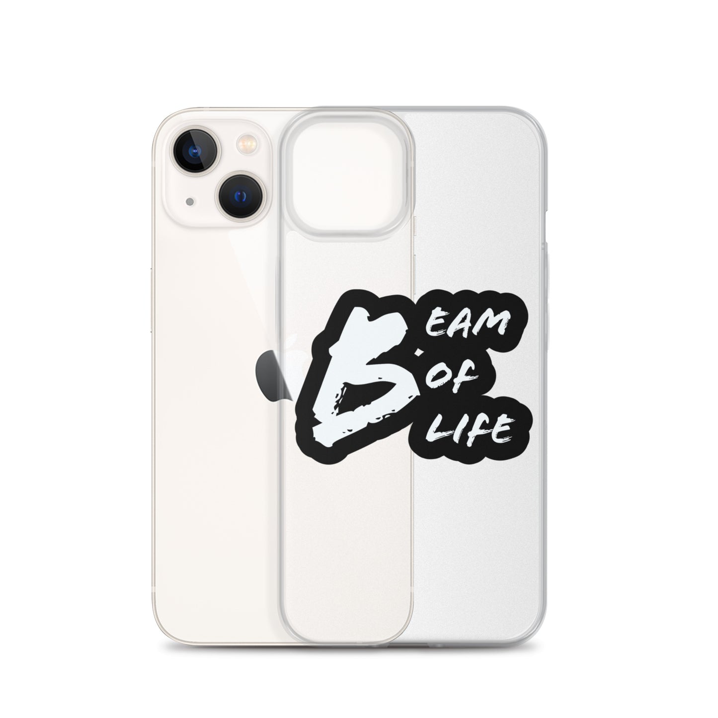 Beam of Life Clear iPhone Case - Black/White Logo