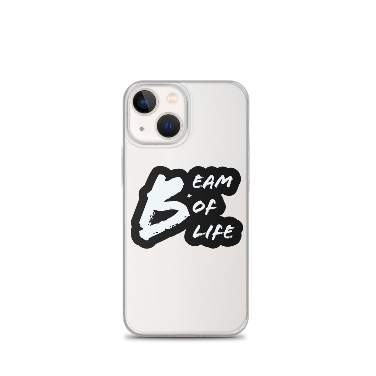 Beam of Life Clear iPhone Case - Black/White Logo