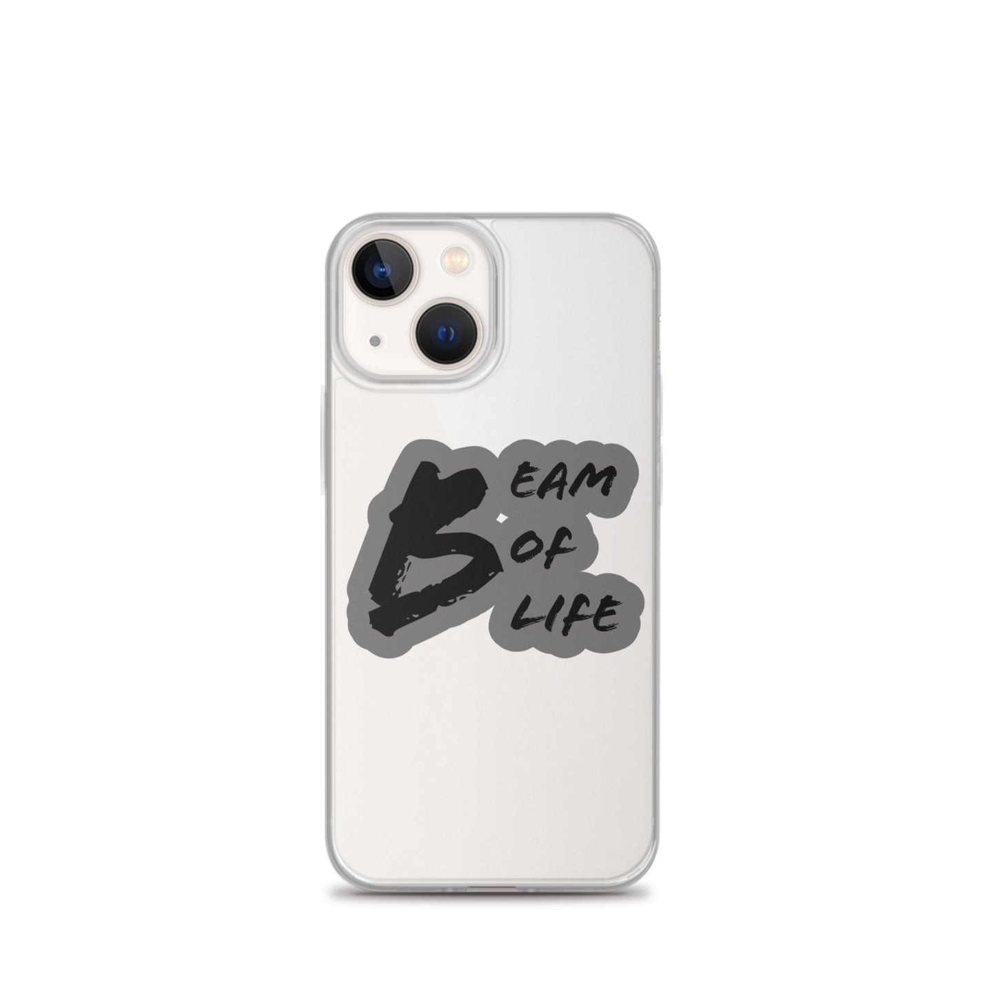 Beam of Life Clear iPhone Case - Grey/Black Logo