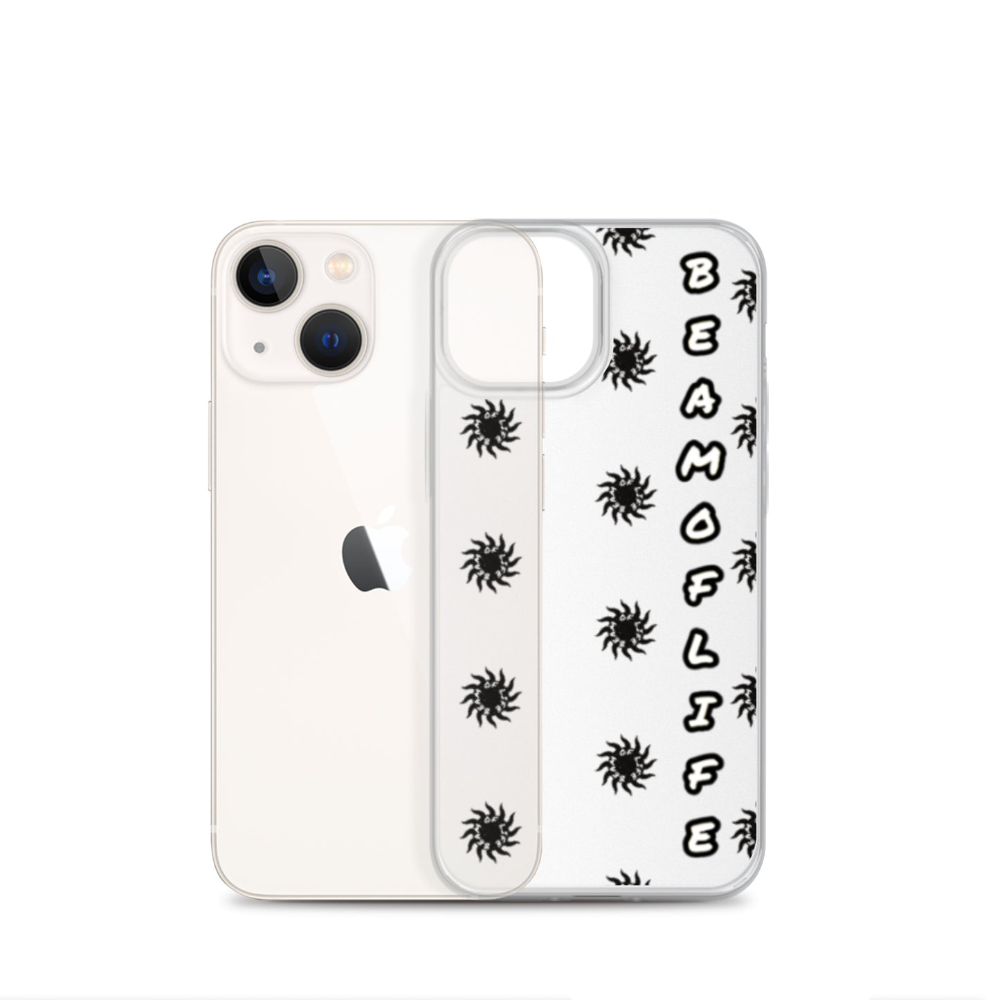 Sunny Days Clear iPhone Case - Black/White Logo