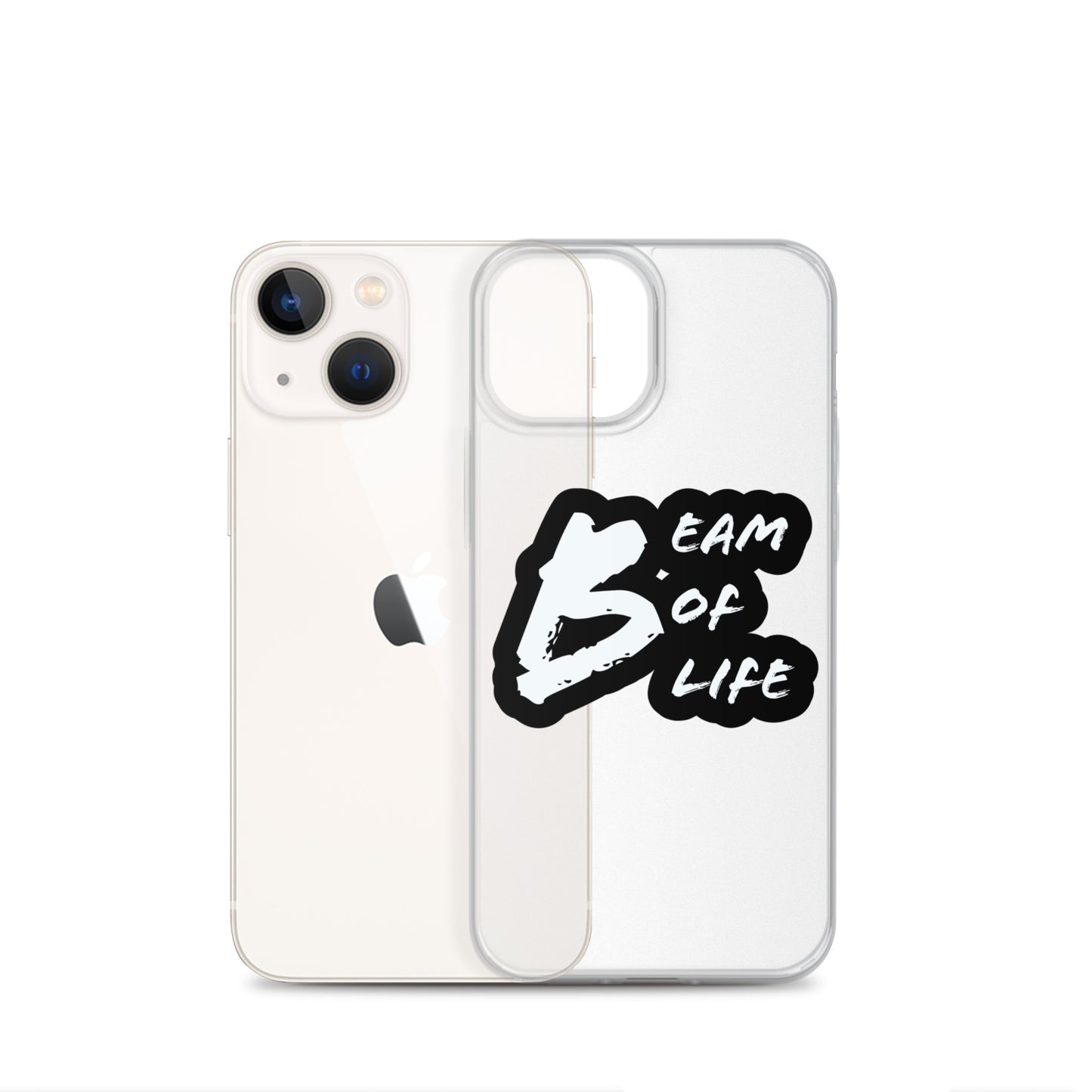 Beam of Life Clear iPhone Case - Black/White Logo