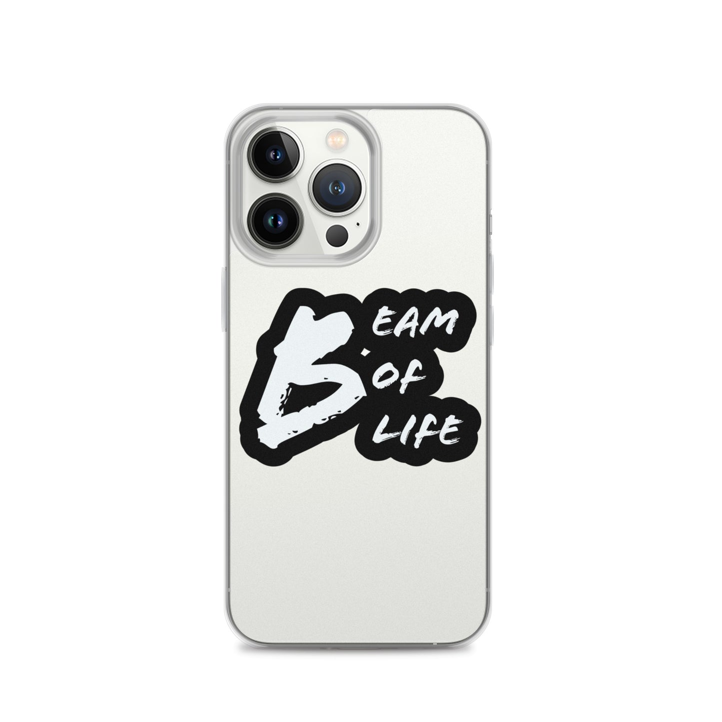 Beam of Life Clear iPhone Case - Black/White Logo