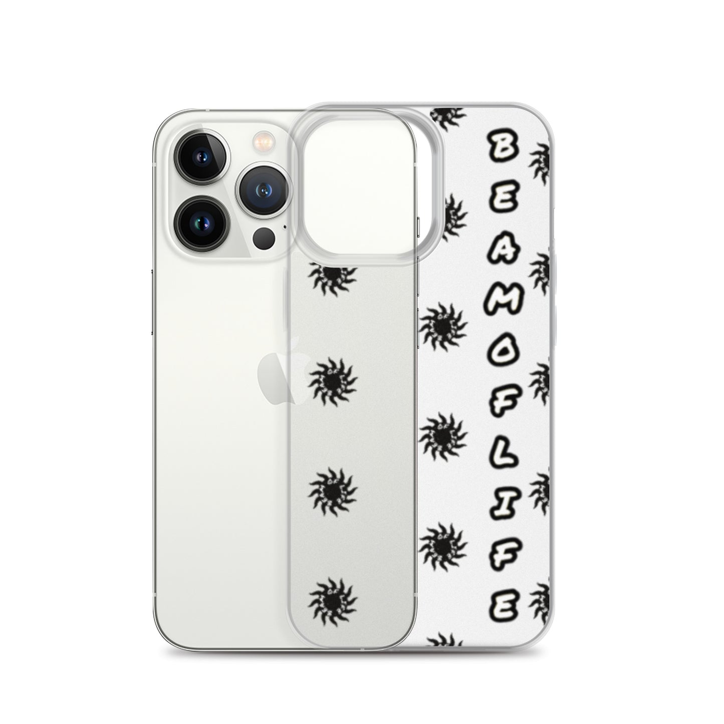 Sunny Days Clear iPhone Case - Black/White Logo