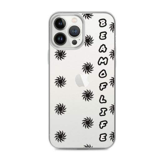 Sunny Days Clear iPhone Case - Black/White Logo