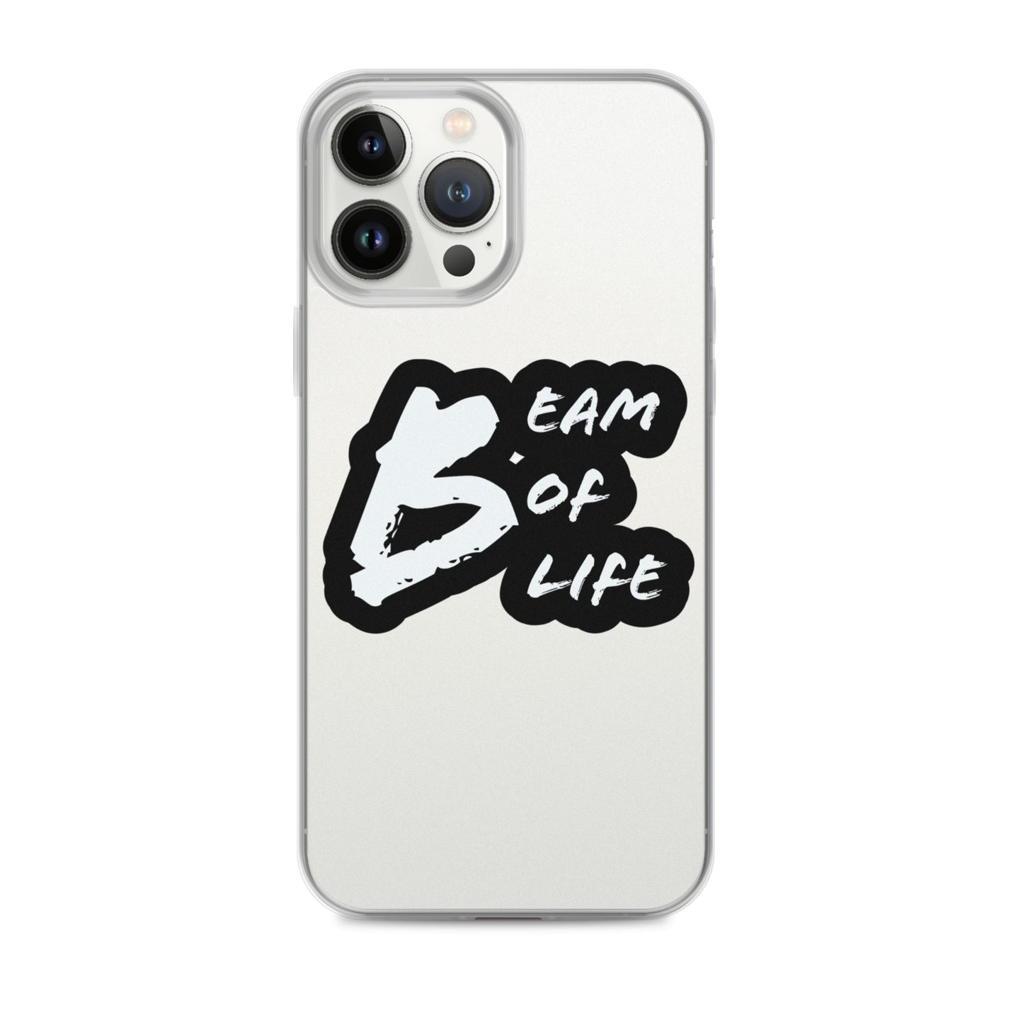 Beam of Life Clear iPhone Case - Black/White Logo