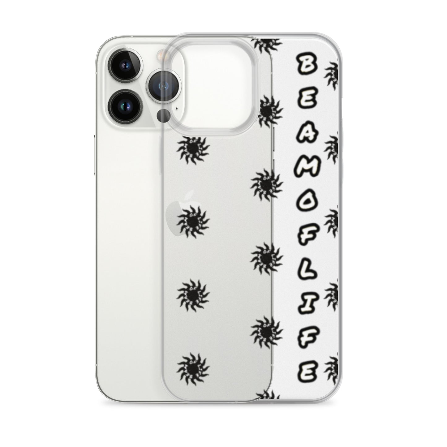 Sunny Days Clear iPhone Case - Black/White Logo