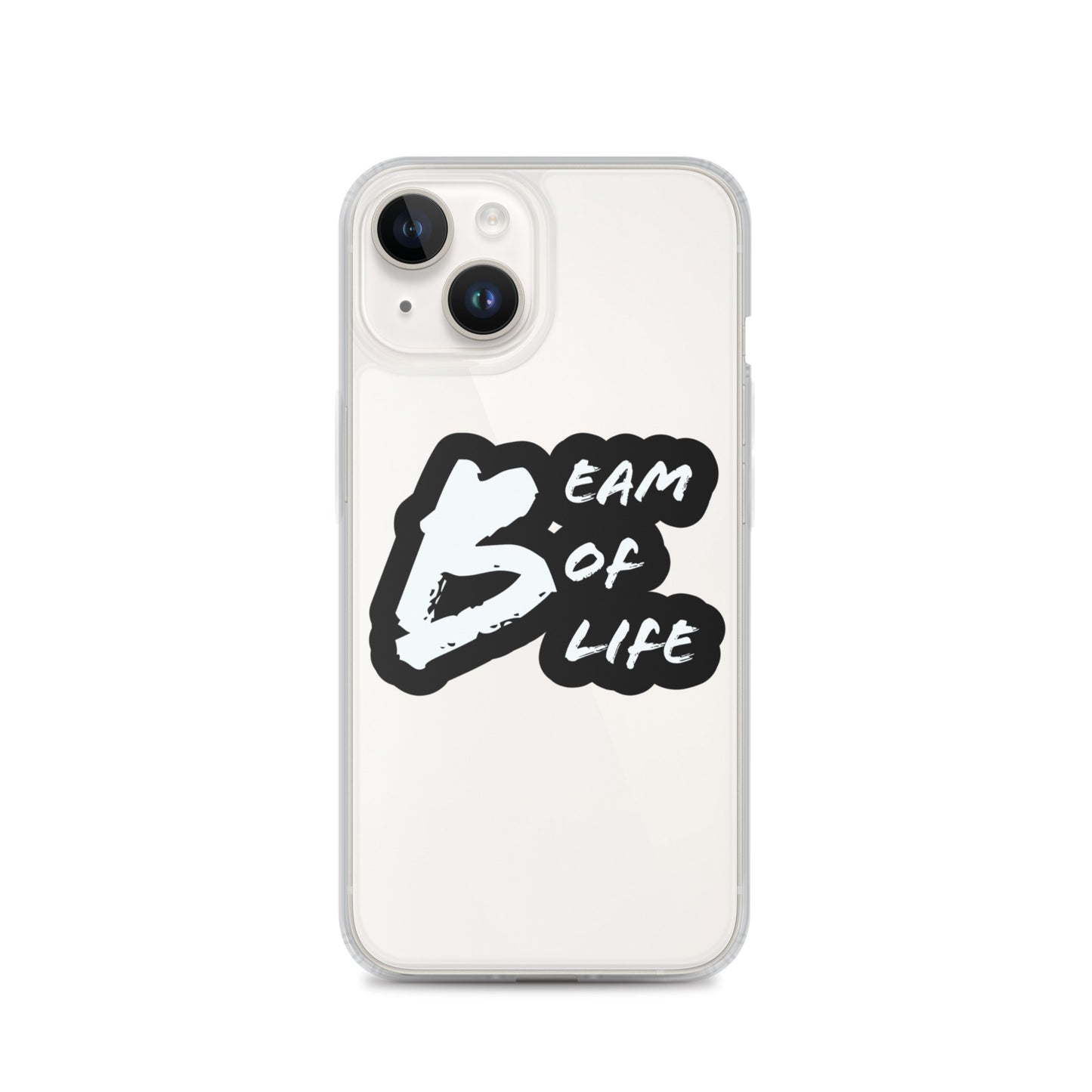 Beam of Life Clear iPhone Case - Black/White Logo