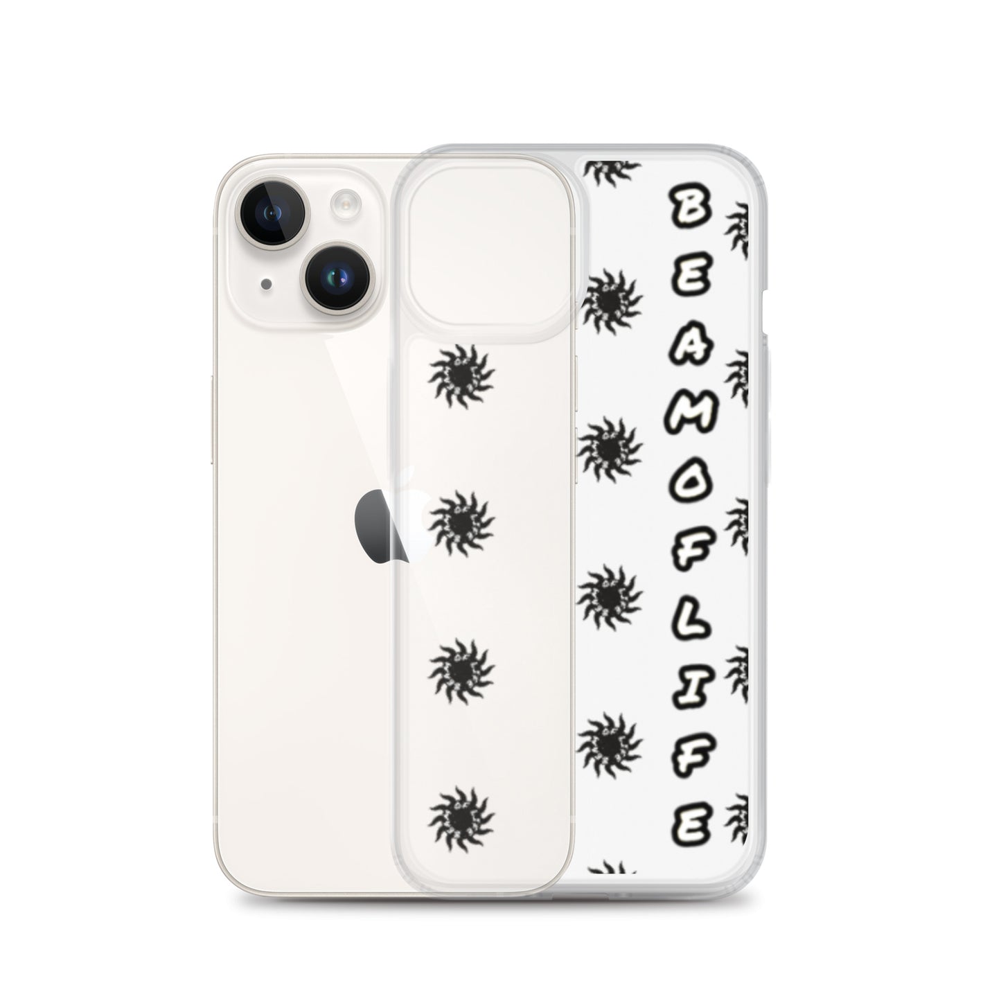 Sunny Days Clear iPhone Case - Black/White Logo