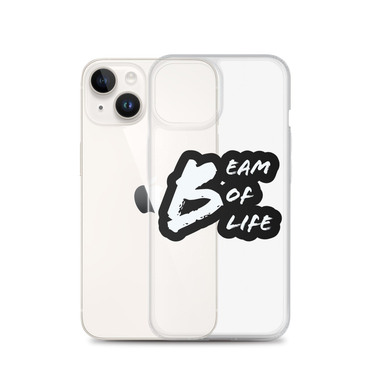 Beam of Life Clear iPhone Case - Black/White Logo