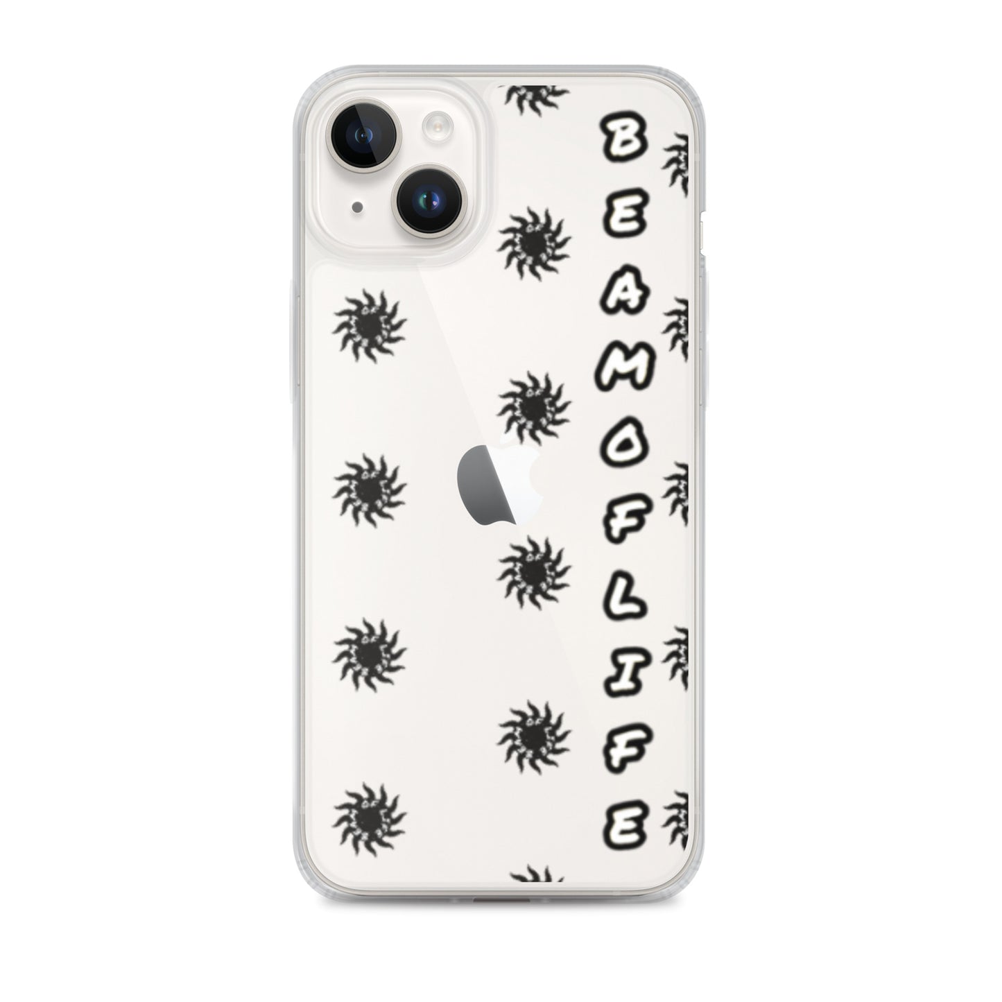 Sunny Days Clear iPhone Case - Black/White Logo