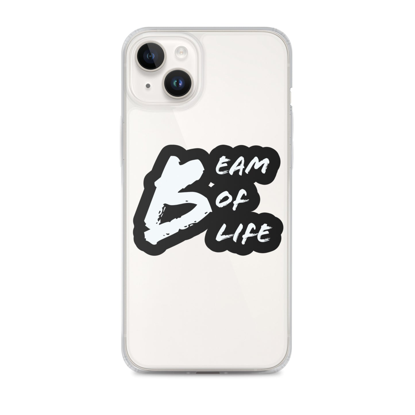 Beam of Life Clear iPhone Case - Black/White Logo