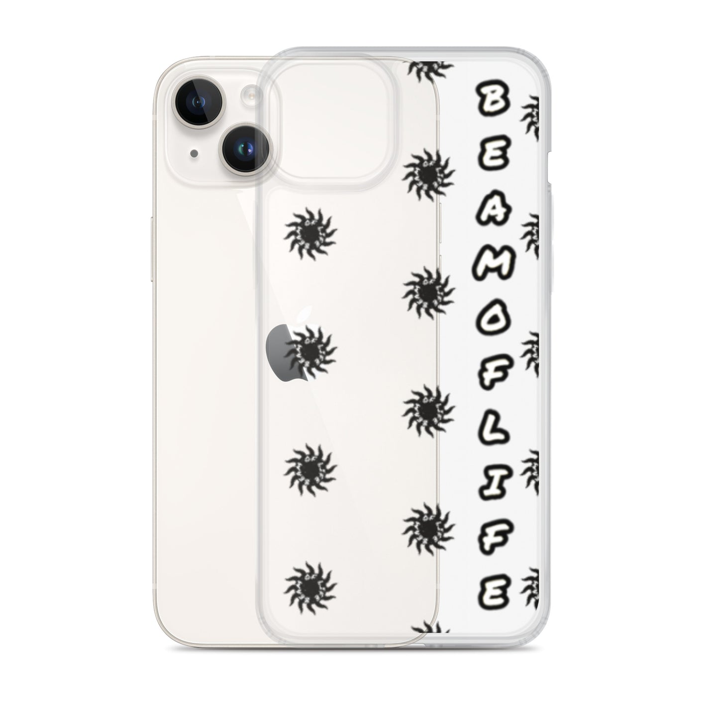Sunny Days Clear iPhone Case - Black/White Logo