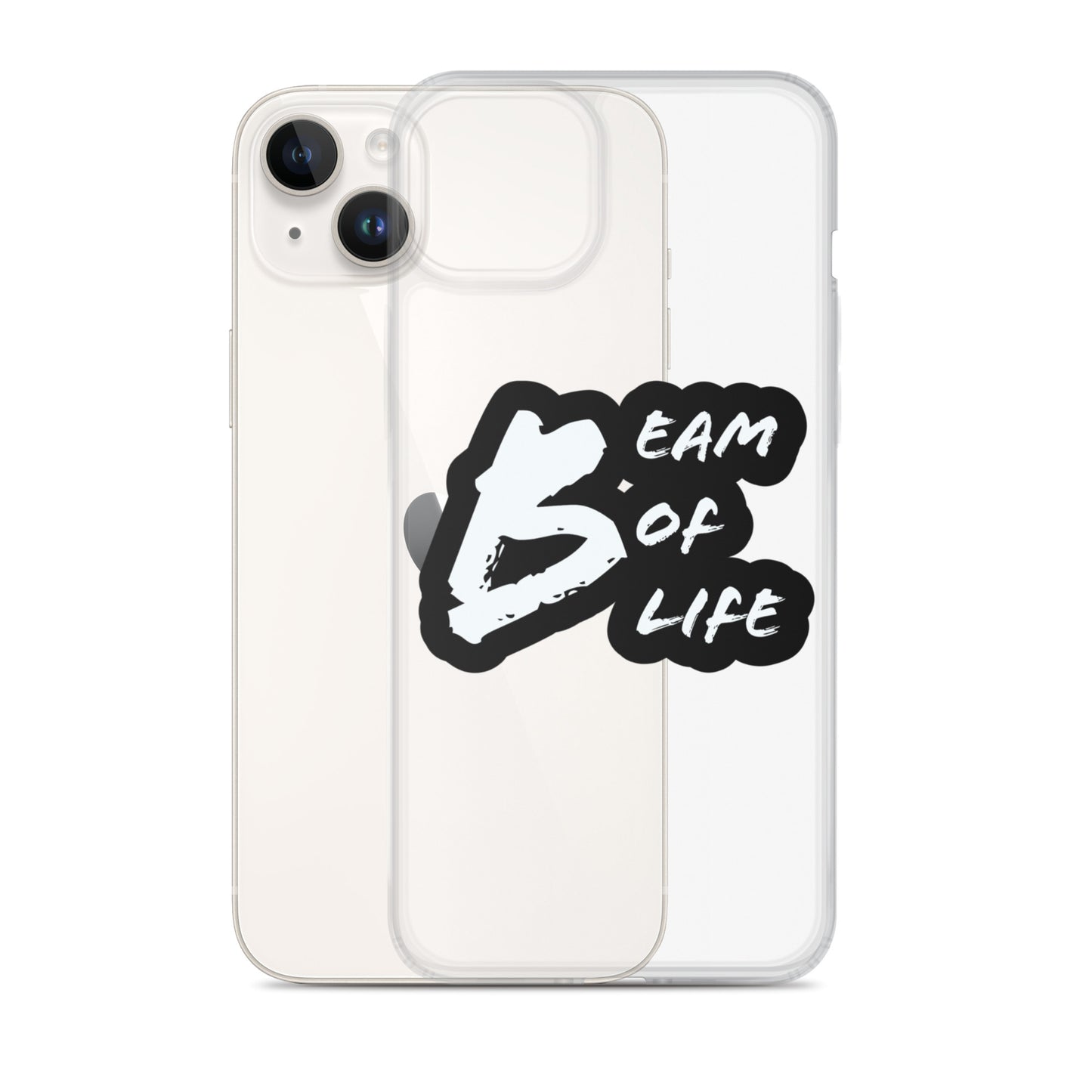 Beam of Life Clear iPhone Case - Black/White Logo