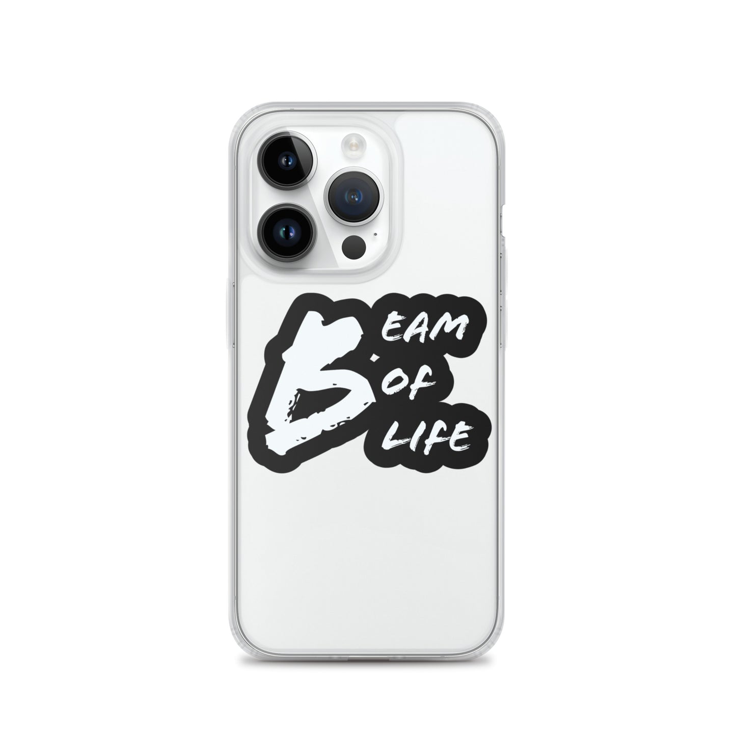 Beam of Life Clear iPhone Case - Black/White Logo