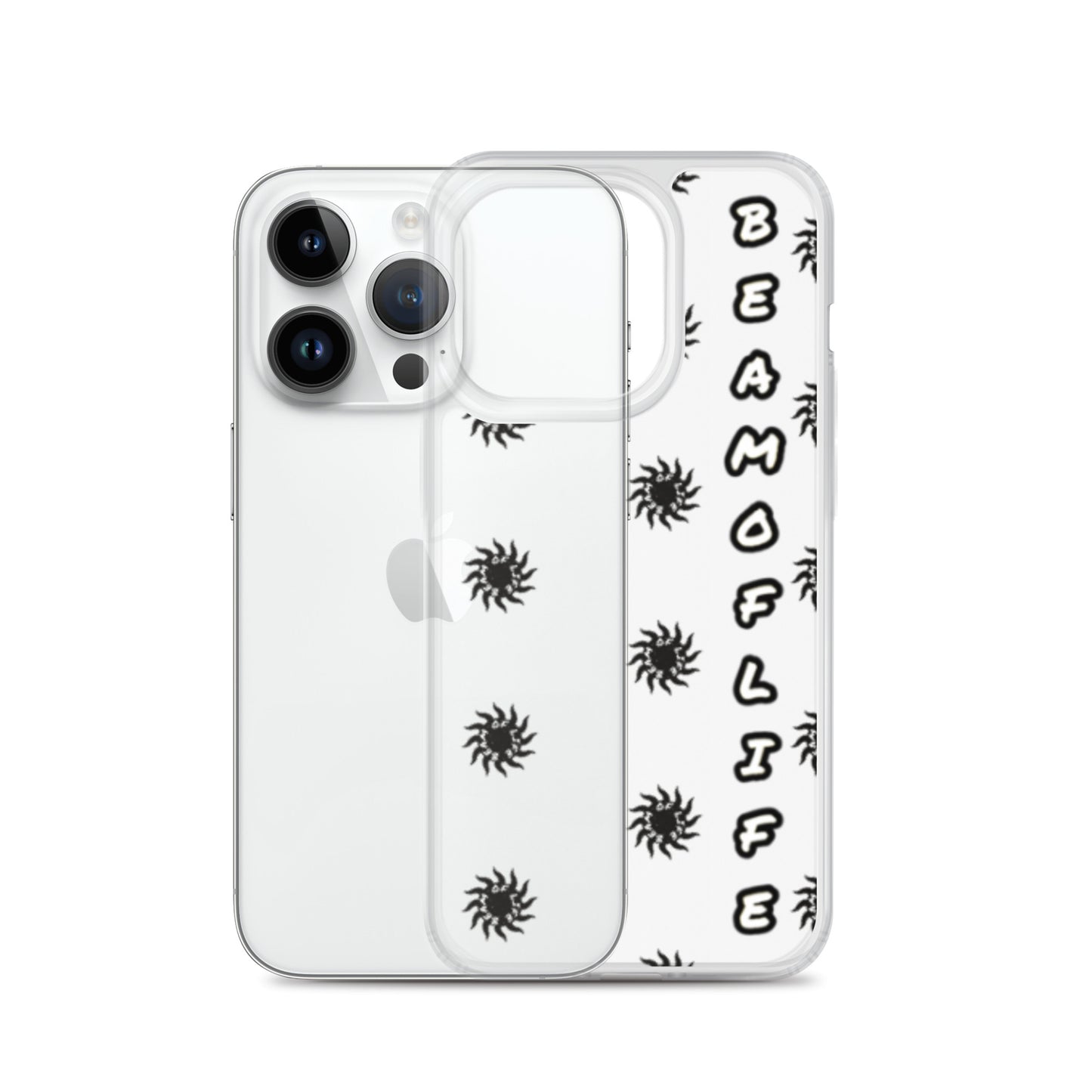 Sunny Days Clear iPhone Case - Black/White Logo