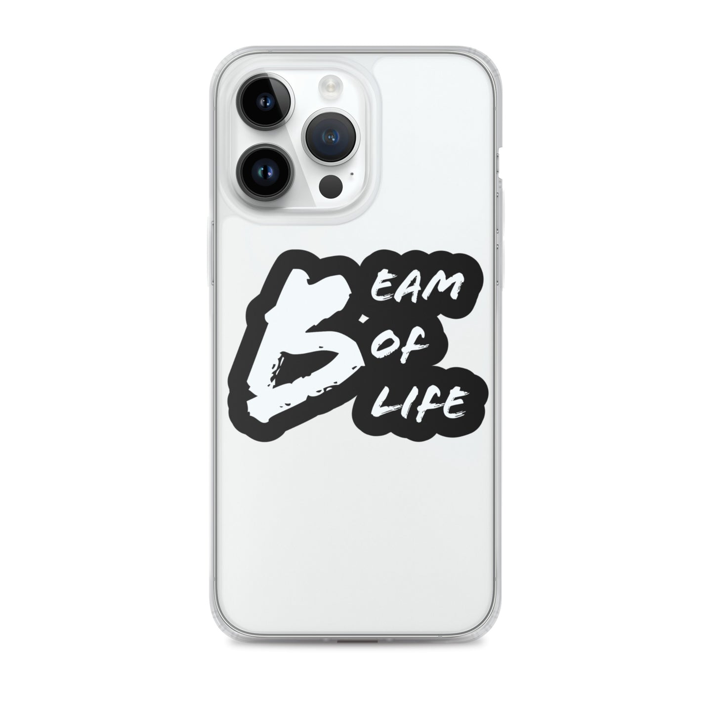 Beam of Life Clear iPhone Case - Black/White Logo