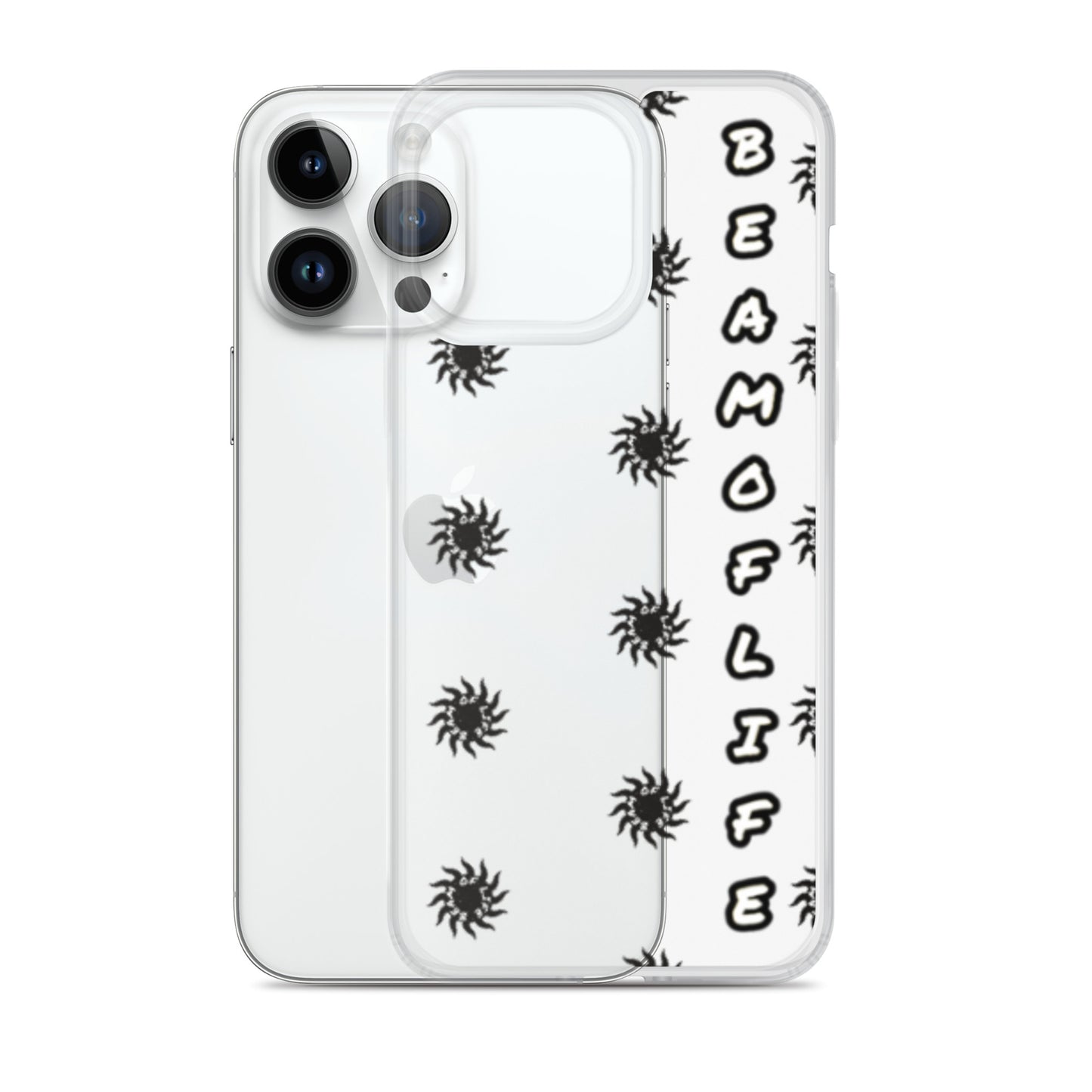 Sunny Days Clear iPhone Case - Black/White Logo