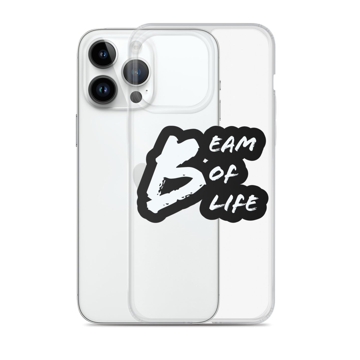 Beam of Life Clear iPhone Case - Black/White Logo