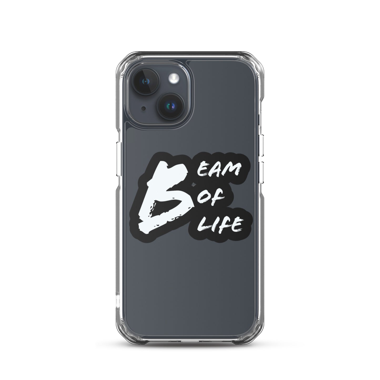 Beam of Life Clear iPhone Case - Black/White Logo