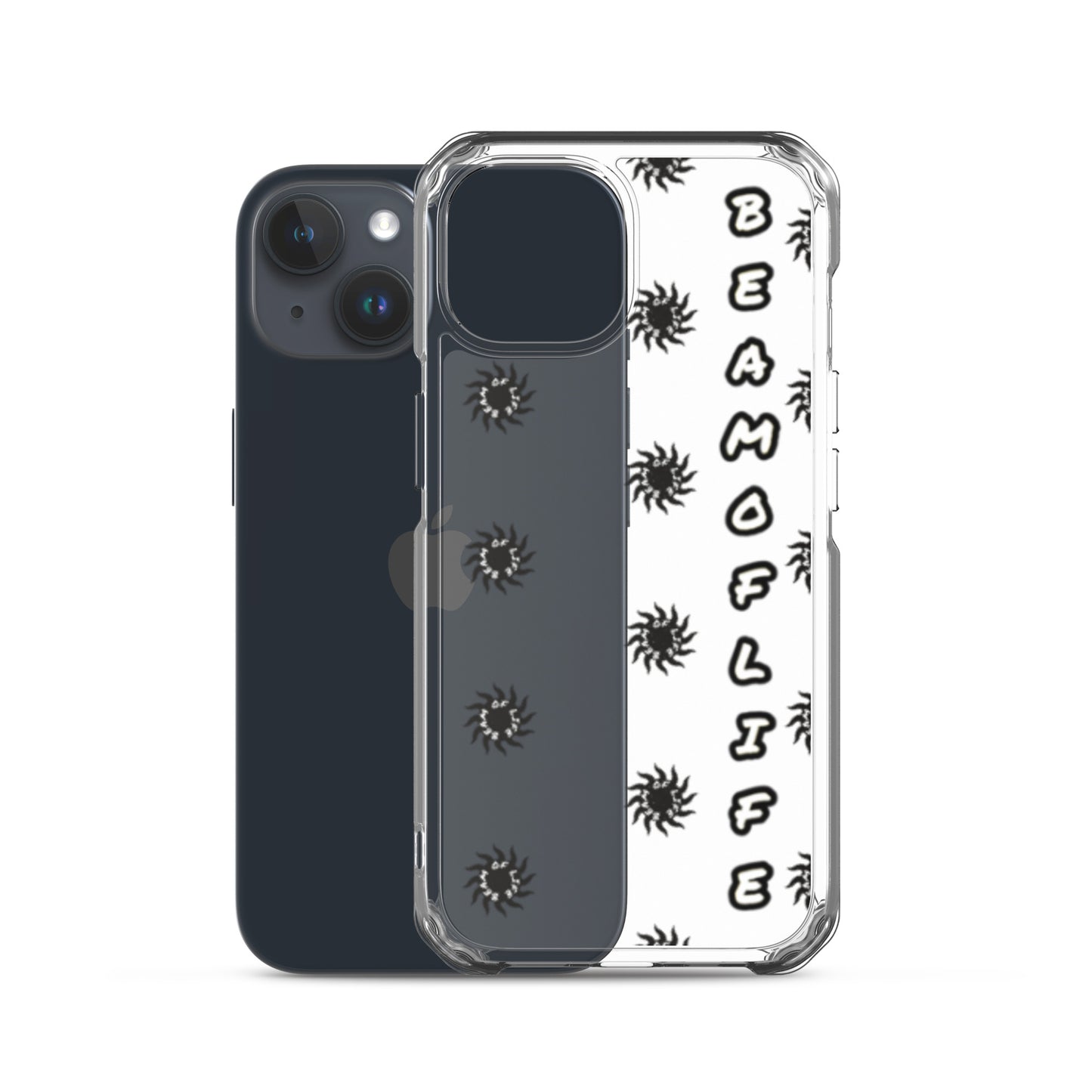Sunny Days Clear iPhone Case - Black/White Logo