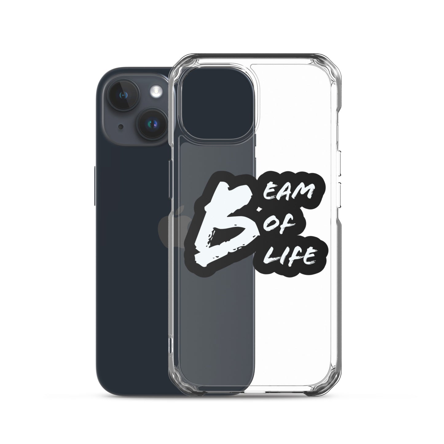 Beam of Life Clear iPhone Case - Black/White Logo