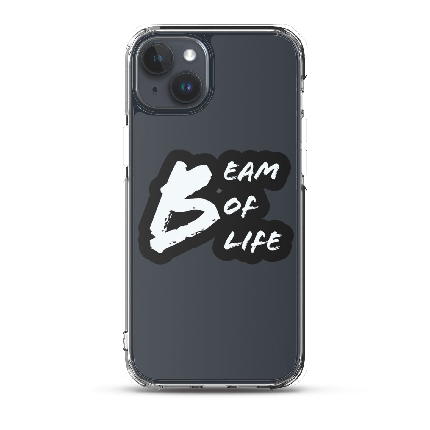 Beam of Life Clear iPhone Case - Black/White Logo